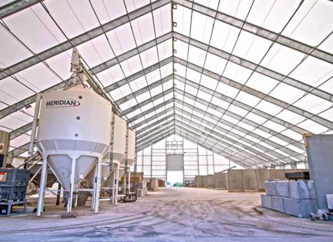 Agribusiness Insurance - Feed Mill, Equipment, and Grain Insude a Large Warehouse for Agribusiness